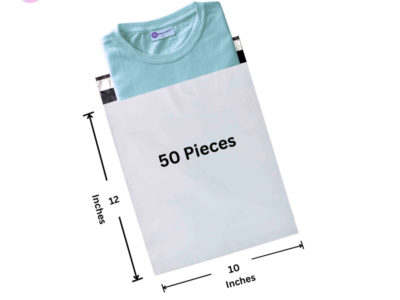 10x12 Plain Courier Poly Bags / Courier covers | No POD | 50 Pieces | Water Proof