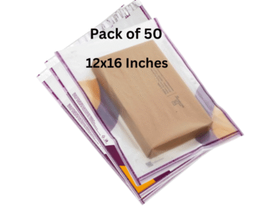 12x16 Inches Meesho Transparent Courier Poly Bags / Courier covers | With POD | 50 Pieces | Barcoded
